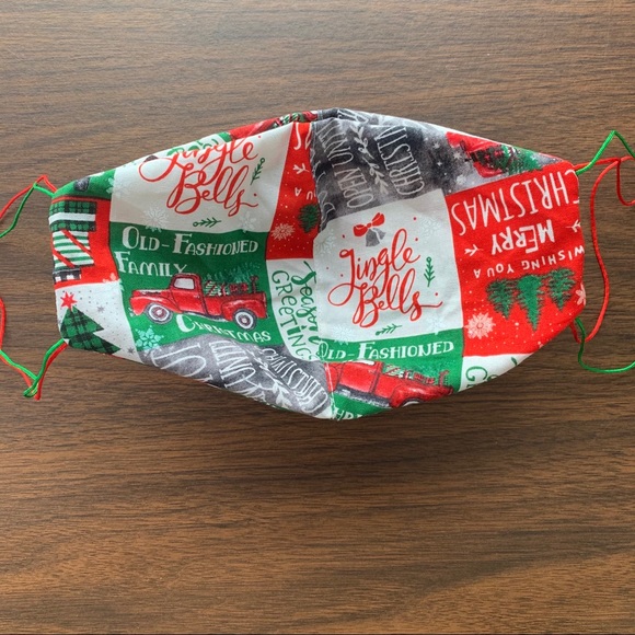 Multicolored Christmas Face Mask - Picture 2 of 4